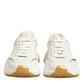 Dolce & Gabbana White Gold Daymaster Low Top Sneakers Shoes