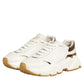 Dolce & Gabbana White Gold Daymaster Low Top Sneakers Shoes