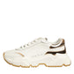Dolce & Gabbana White Gold Daymaster Low Top Sneakers Shoes