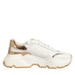 Dolce & Gabbana White Gold Daymaster Low Top Sneakers Shoes