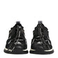 Dolce & Gabbana Black Mesh Sorrento Trekking Sneakers Shoes