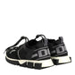 Dolce & Gabbana Black Mesh Sorrento Trekking Sneakers Shoes