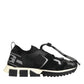 Dolce & Gabbana Black Mesh Sorrento Trekking Sneakers Shoes