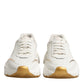 Dolce & Gabbana White Gold Daymaster Low Top Sneakers Shoes