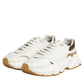 Dolce & Gabbana White Gold Daymaster Low Top Sneakers Shoes