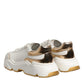 Dolce & Gabbana White Gold Daymaster Low Top Sneakers Shoes