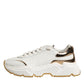Dolce & Gabbana White Gold Daymaster Low Top Sneakers Shoes