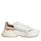 Dolce & Gabbana White Gold Daymaster Low Top Sneakers Shoes