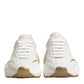 Dolce & Gabbana White Gold Daymaster Low Top Sneakers Shoes