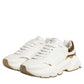 Dolce & Gabbana White Gold Daymaster Low Top Sneakers Shoes