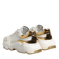 Dolce & Gabbana White Gold Daymaster Low Top Sneakers Shoes