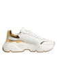 Dolce & Gabbana White Gold Daymaster Low Top Sneakers Shoes