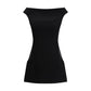 Marine Serre Black Fleece Wool Casual Dress