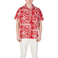 Replay Red Cotton Shortsleeve Shirt