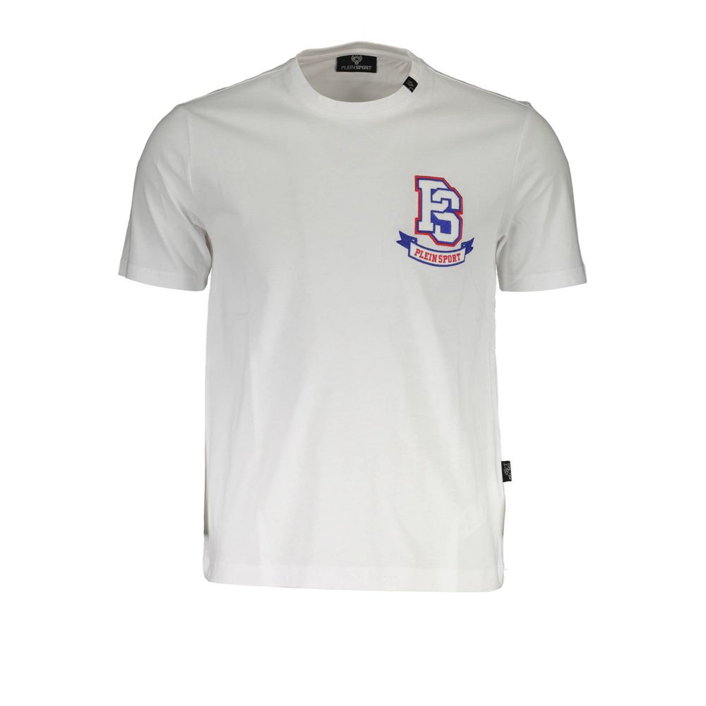 Plein Sport White Cotton T-Shirt Mens T-Shirt