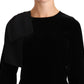 N.21 Sheath A-line Black Viscose Long Sleeves Round Neck Mini Dress