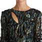 Patrizia Pepe Sheath Multicolor Sequin Long Sleeves Mini Dress