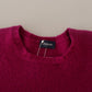 Drumohr Dark Pink Long Sleeves Round Neck Pullover Sweater