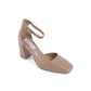 19V69 Italia Beige Artificial Leather Mid Heel Pumps