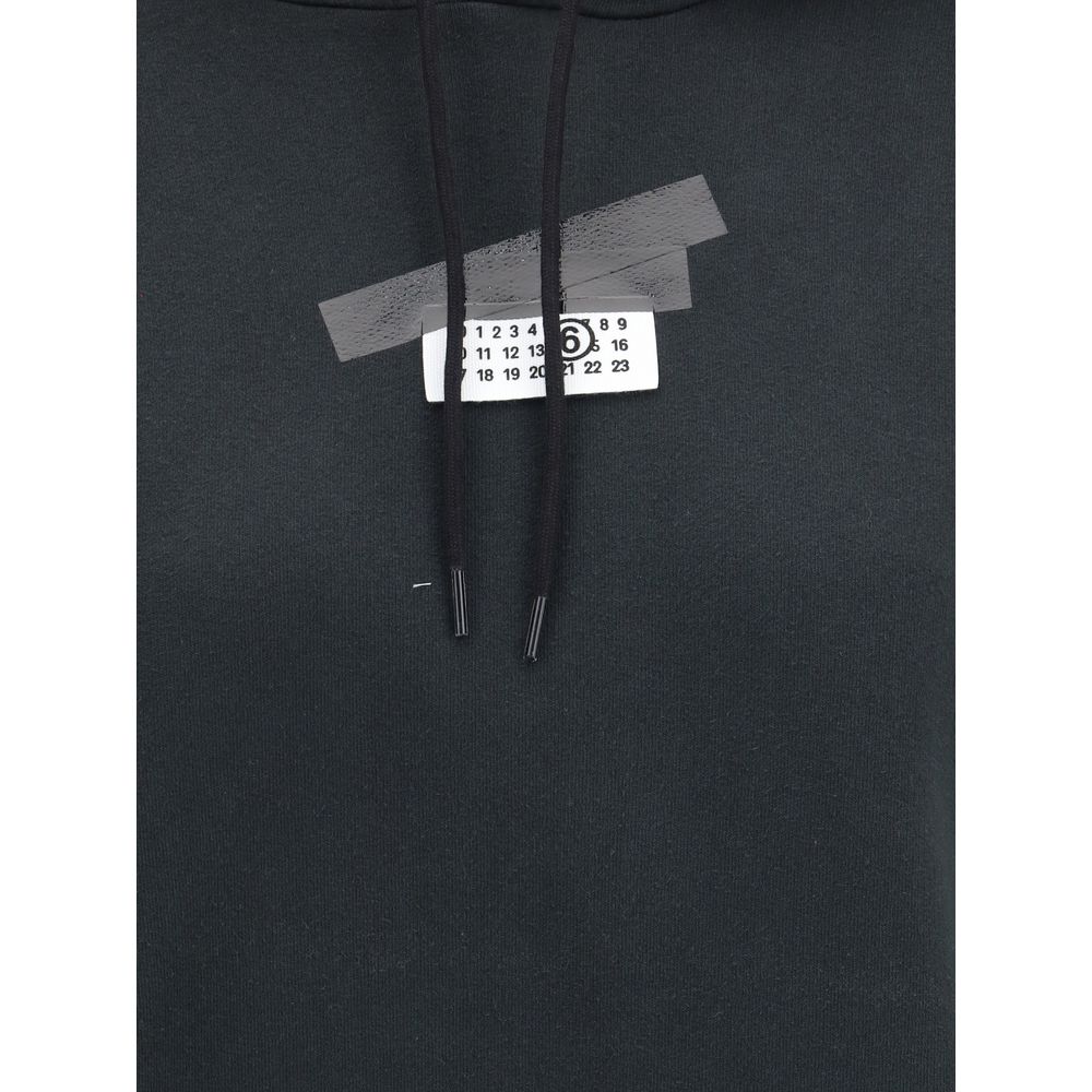 MM6 Black Cotton Sweatshirt