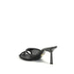 Prada Black Calf Leather Bos Taurus Stiletto Heel Sandals