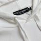 Dolce & Gabbana White Cotton Hooded Pullover Sweatshirt Men Mens Sweater
