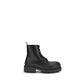 Balenciaga Black Calf Leather Bos Taurus Lace-Up Boots