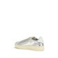 Autry Silver Calf Leather Bos Taurus Low Top Sneakers
