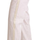 Fabiana Filippi Linen White High Waist Straight Formal Trouser Pants