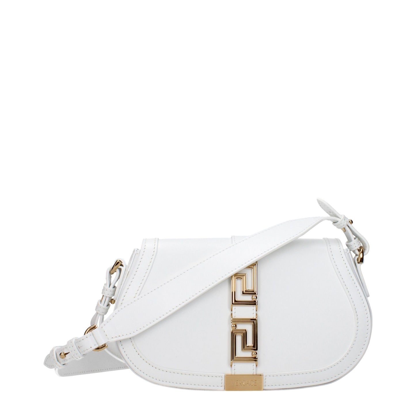 Versace White Leather Crossbody Bag Womens Crossbody Bag