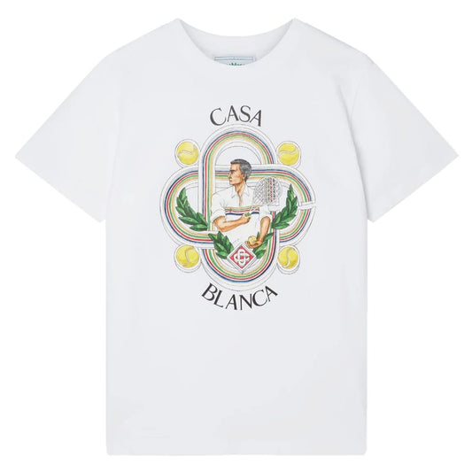 Casablanca White Cotton T-Shirt Mens T-Shirt