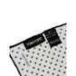 Tom Ford Black And White Silk Pocket Square