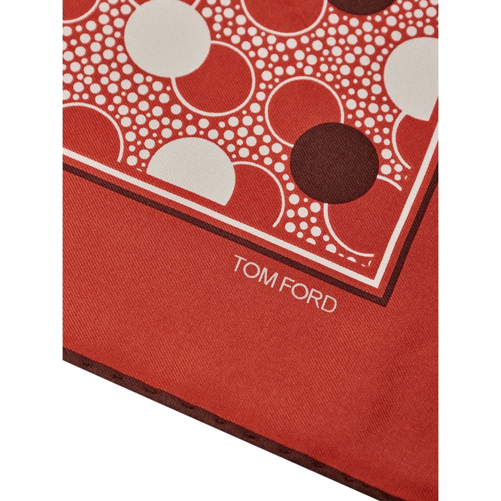 Tom Ford Red Silk Pocket Square