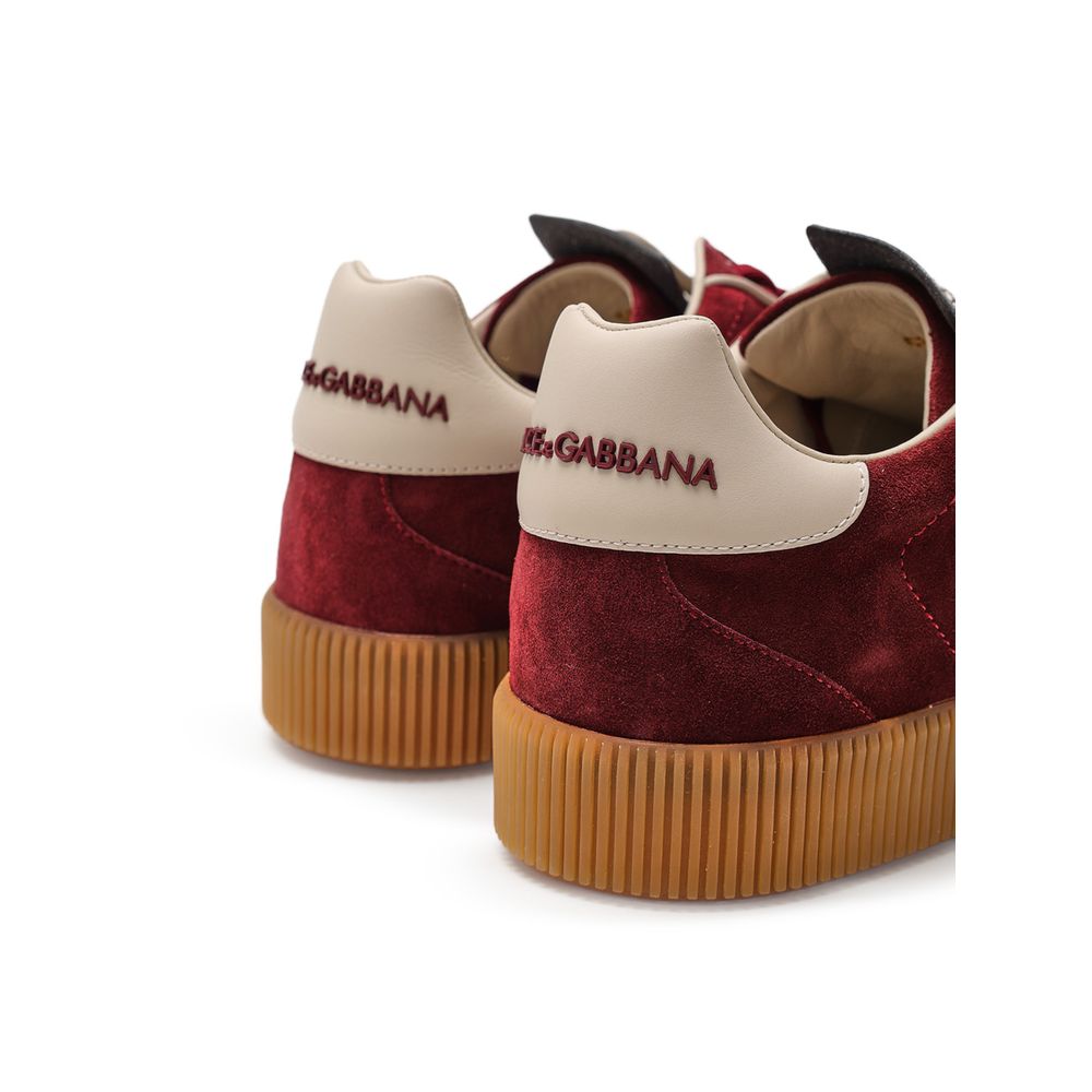 Dolce & Gabbana White Leather Low Top Sneakers