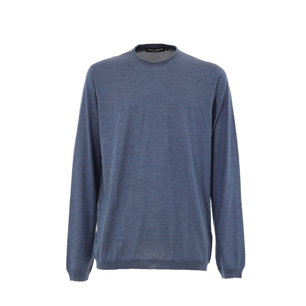 Dolce & Gabbana Blue Silk Sweatshirt Mens Sweater