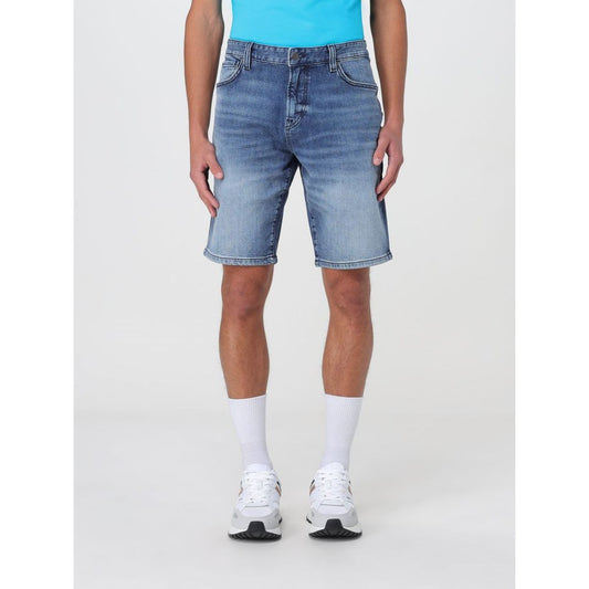 Hugo Boss Blue Denim Shorts Mens Shorts
