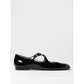 Stuart Weitzman Black Patent Leather Ballet Flats