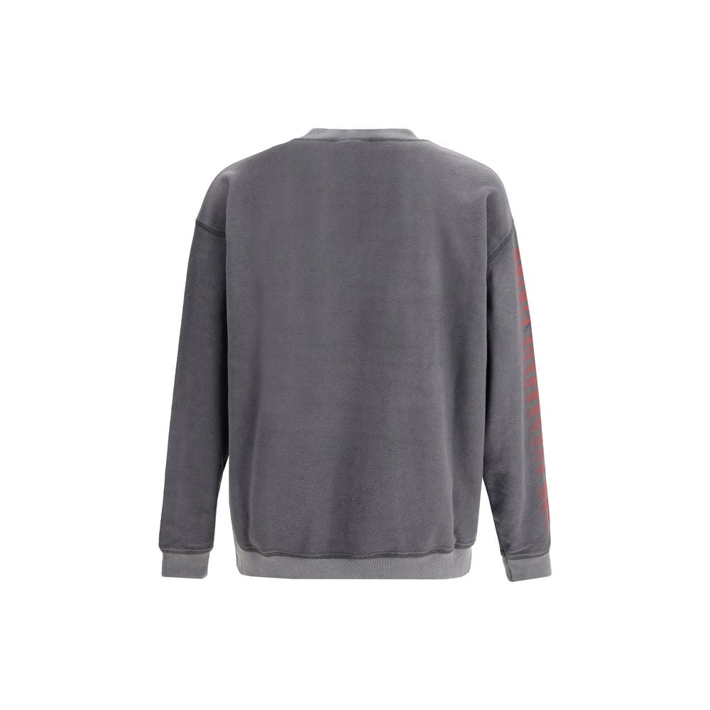 Diesel Gray Cotton Sweatshirt Mens Sweater