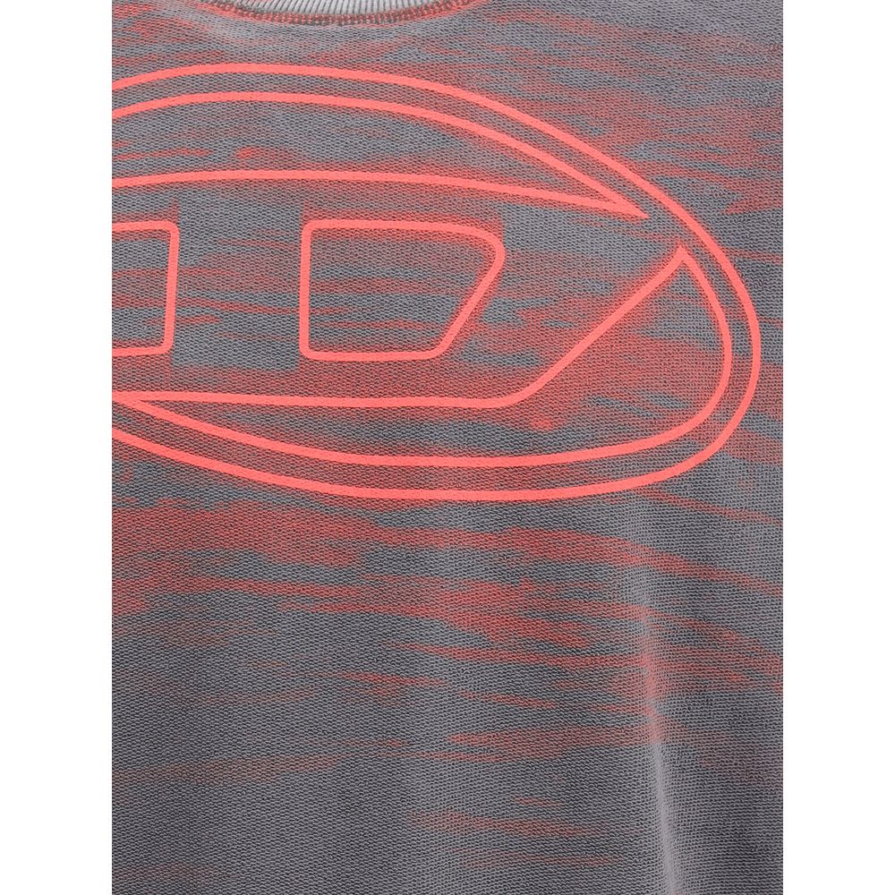 Diesel Gray Cotton Sweatshirt Mens Sweater