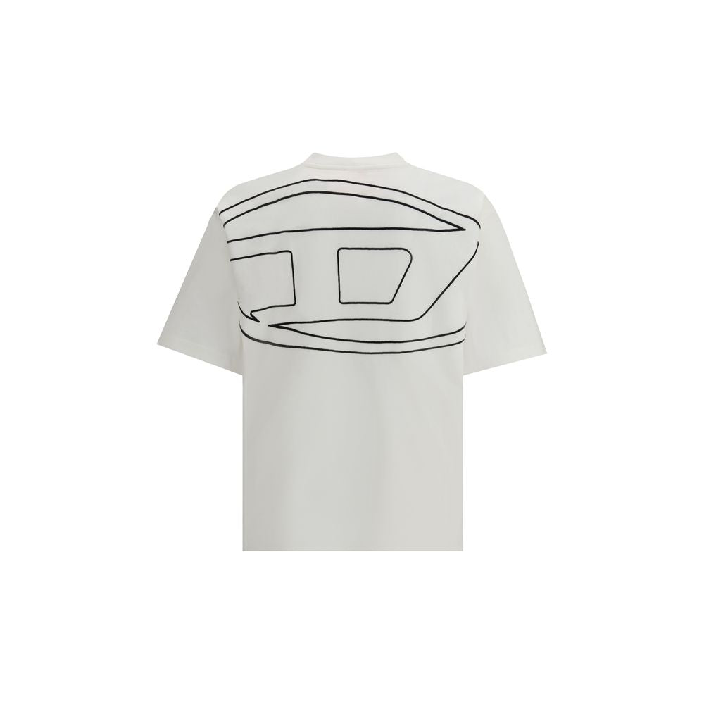 Diesel White Cotton T-Shirt Mens T-Shirt