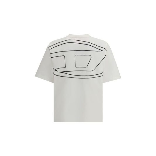 Diesel White Cotton T-Shirt Mens T-Shirt