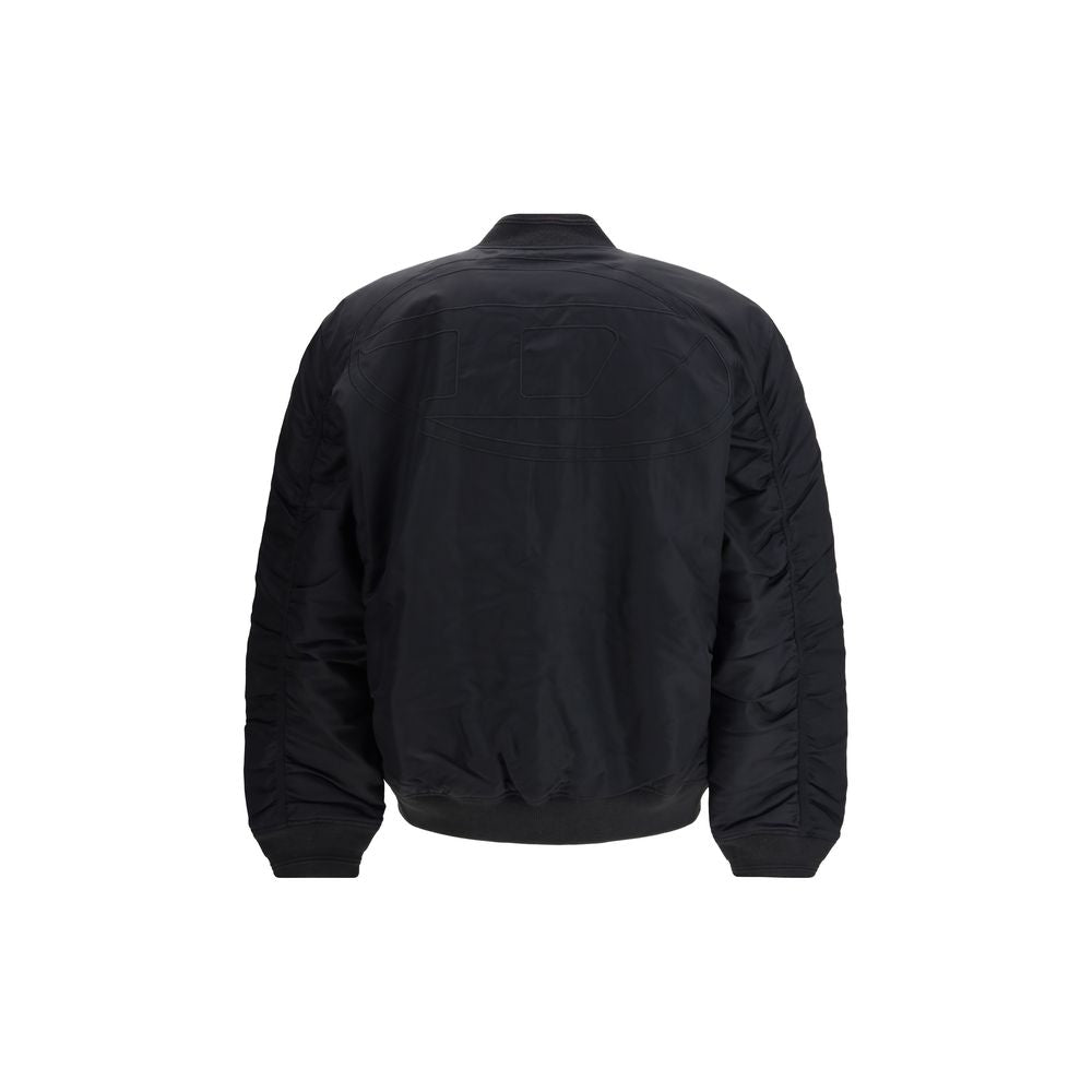 Diesel Black Polyamide Bomber Mens Jacket