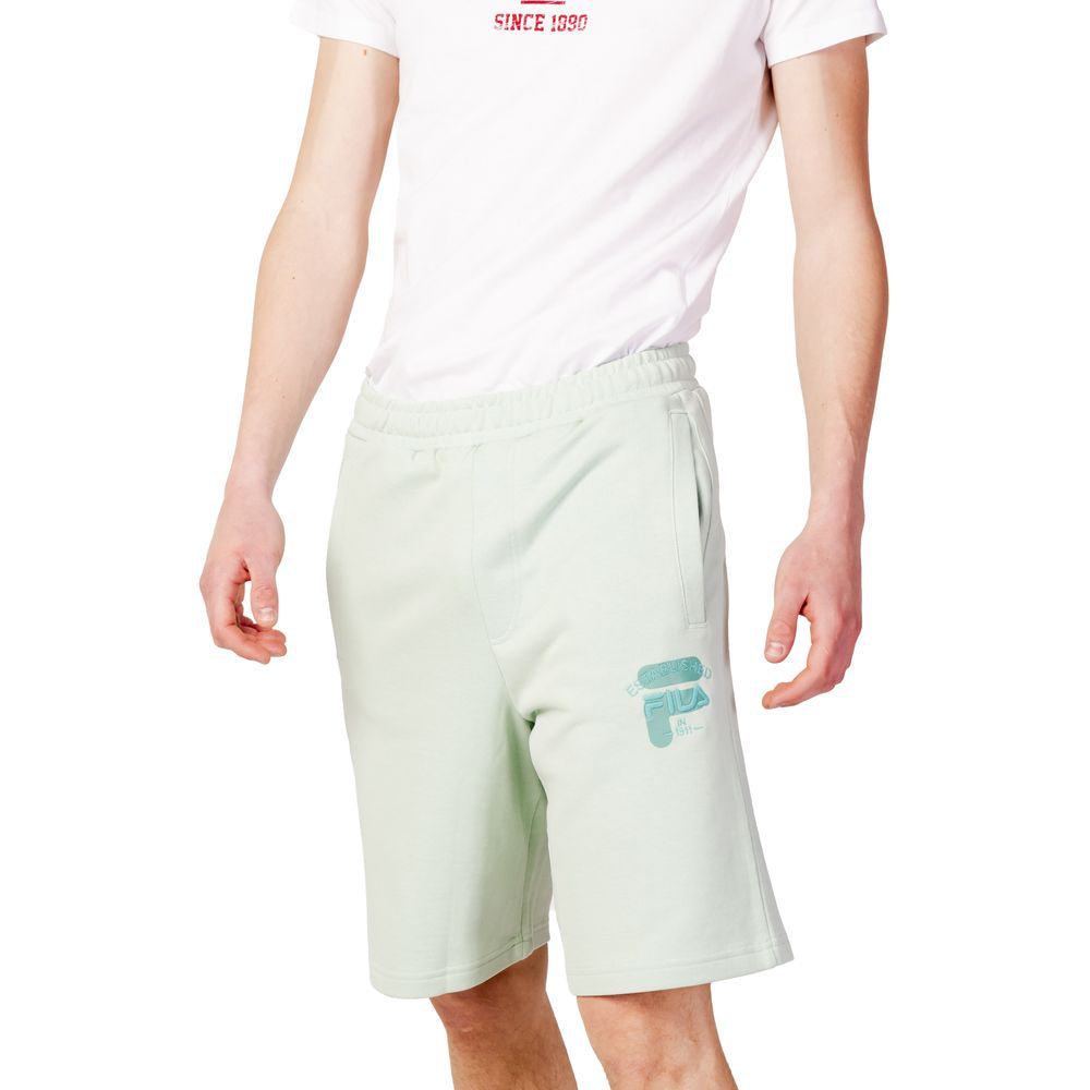 Fila Green Cotton Bermuda Shorts Mens Shorts