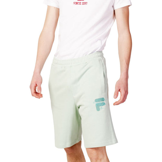 Fila Green Cotton Bermuda Shorts Mens Shorts