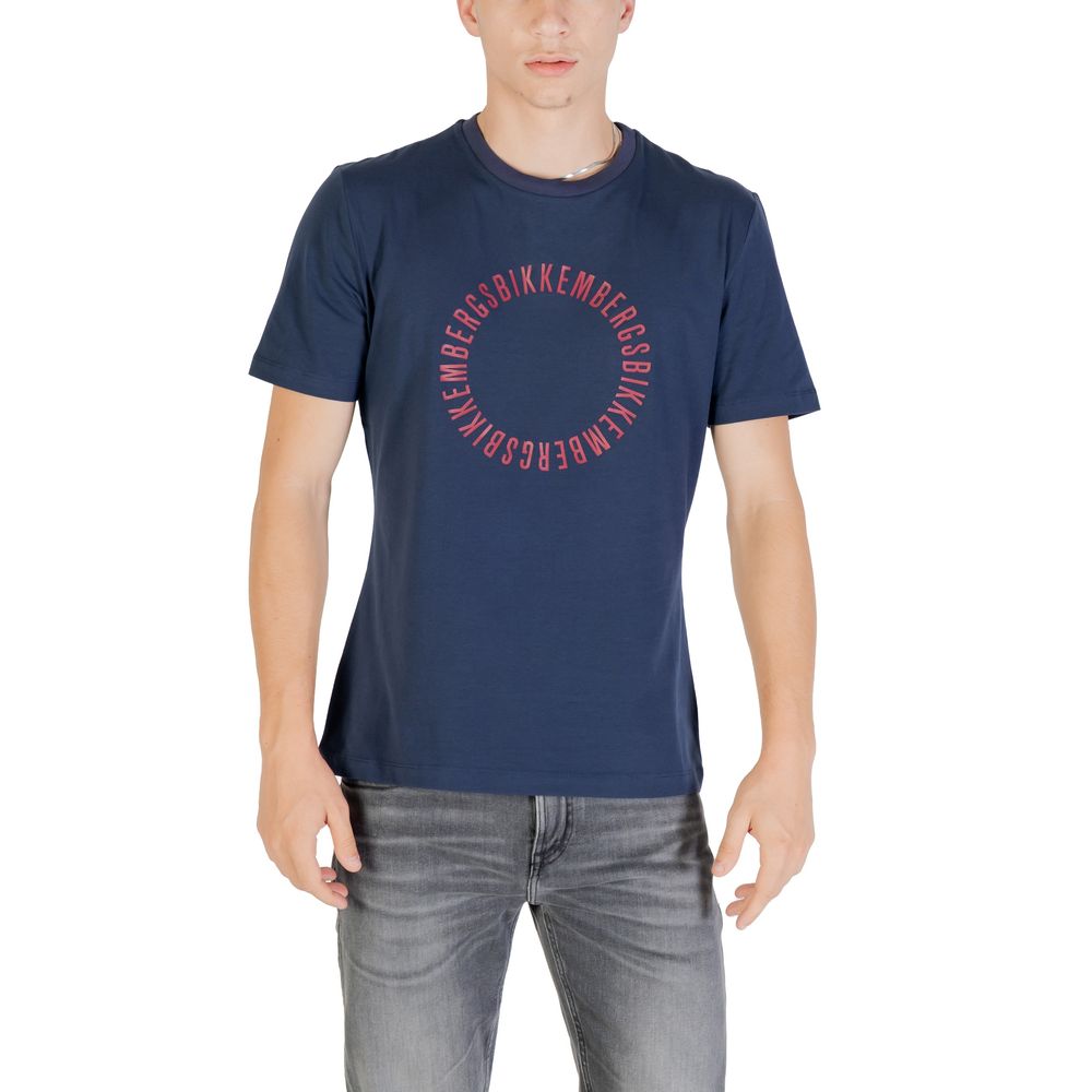 Bikkembergs Blue Cotton T-Shirt Mens T-Shirt