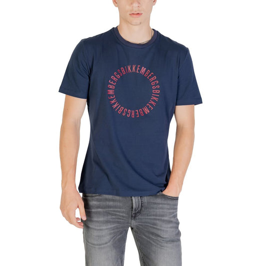 Bikkembergs Blue Cotton T-Shirt Mens T-Shirt