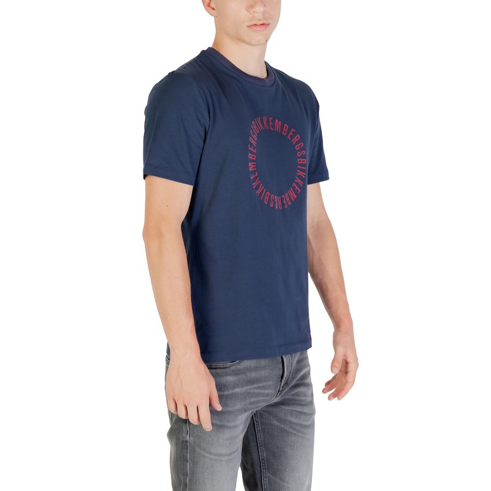 Bikkembergs Blue Cotton T-Shirt Mens T-Shirt