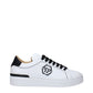 Philipp Plein White Leather Low Top Sneakers