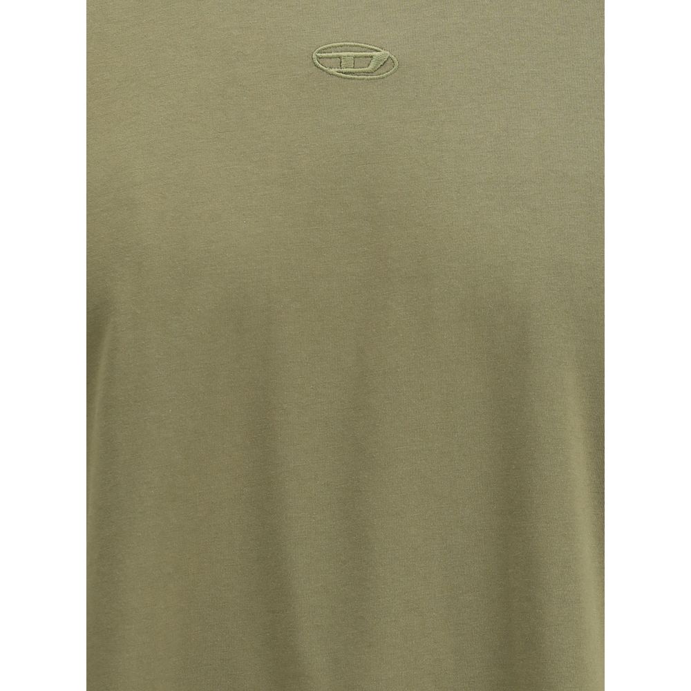 Diesel Green Cotton T-Shirt Mens T-Shirt