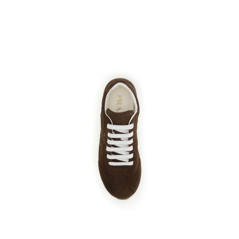 Prada Brown Calf Leather Bos Taurus Sneakers